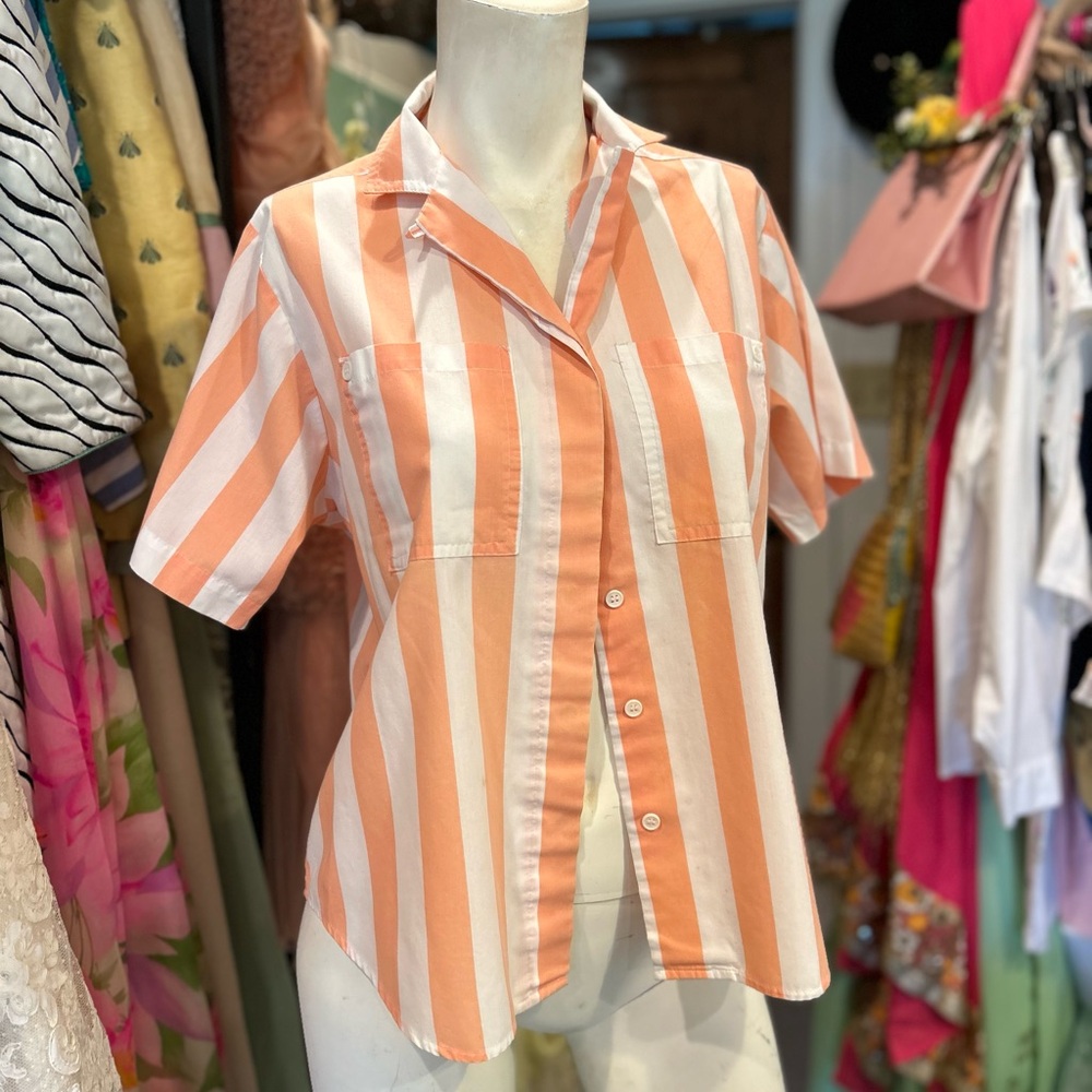 Vintage Flamingo Coral Cabana Button Down